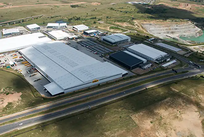 Aerial view of Waterfall City in Midrand showing the Mall of Africa and mixed-use commercial development